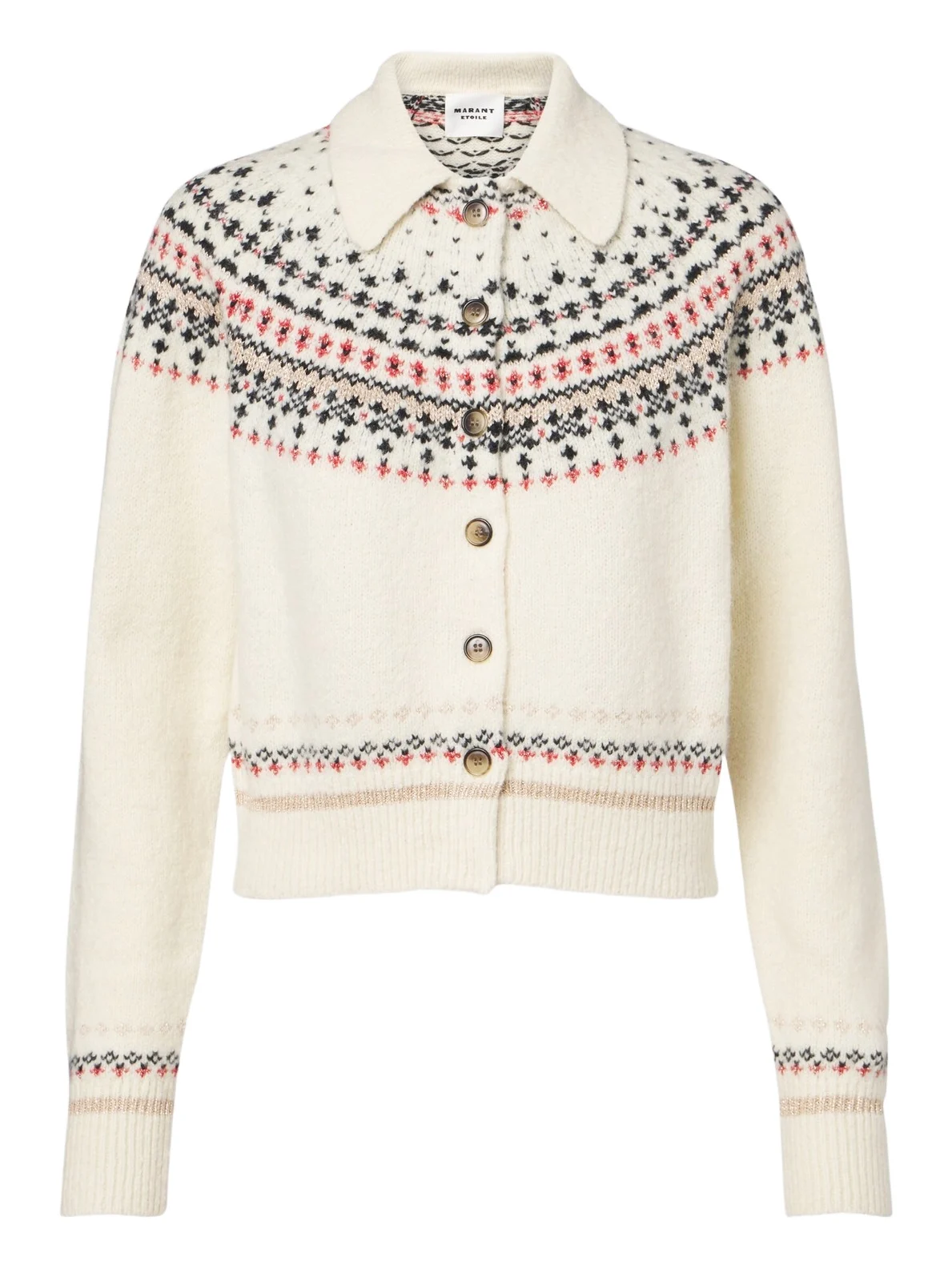 Zoe Fair Isle cotton and wool-blend cardigan