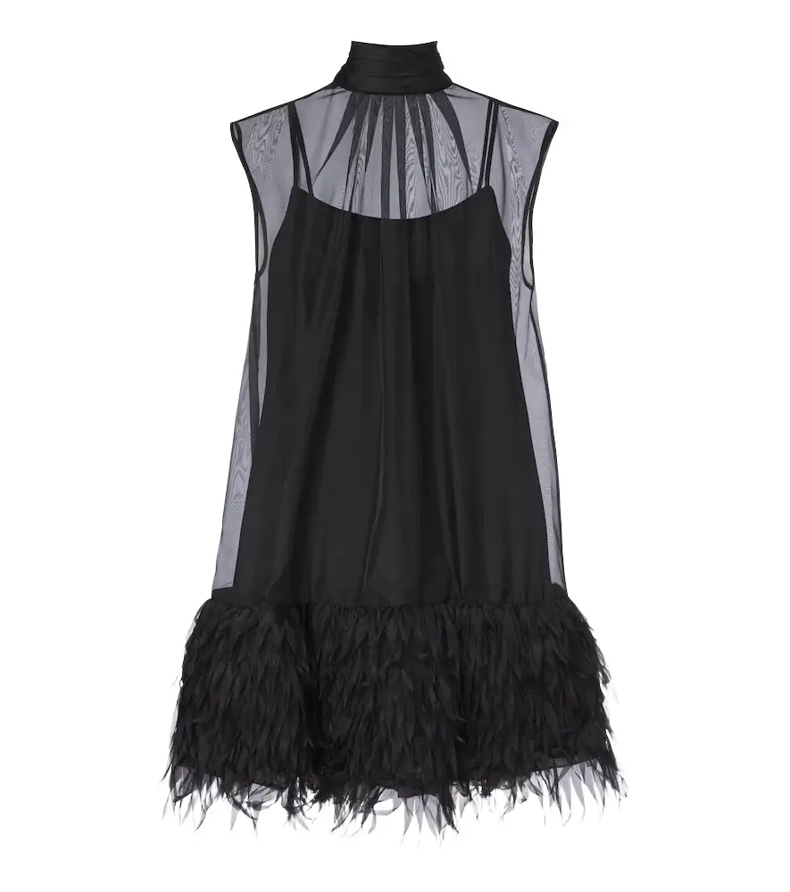 Shirya fringed organza minidress Shirya fringed organza minidress