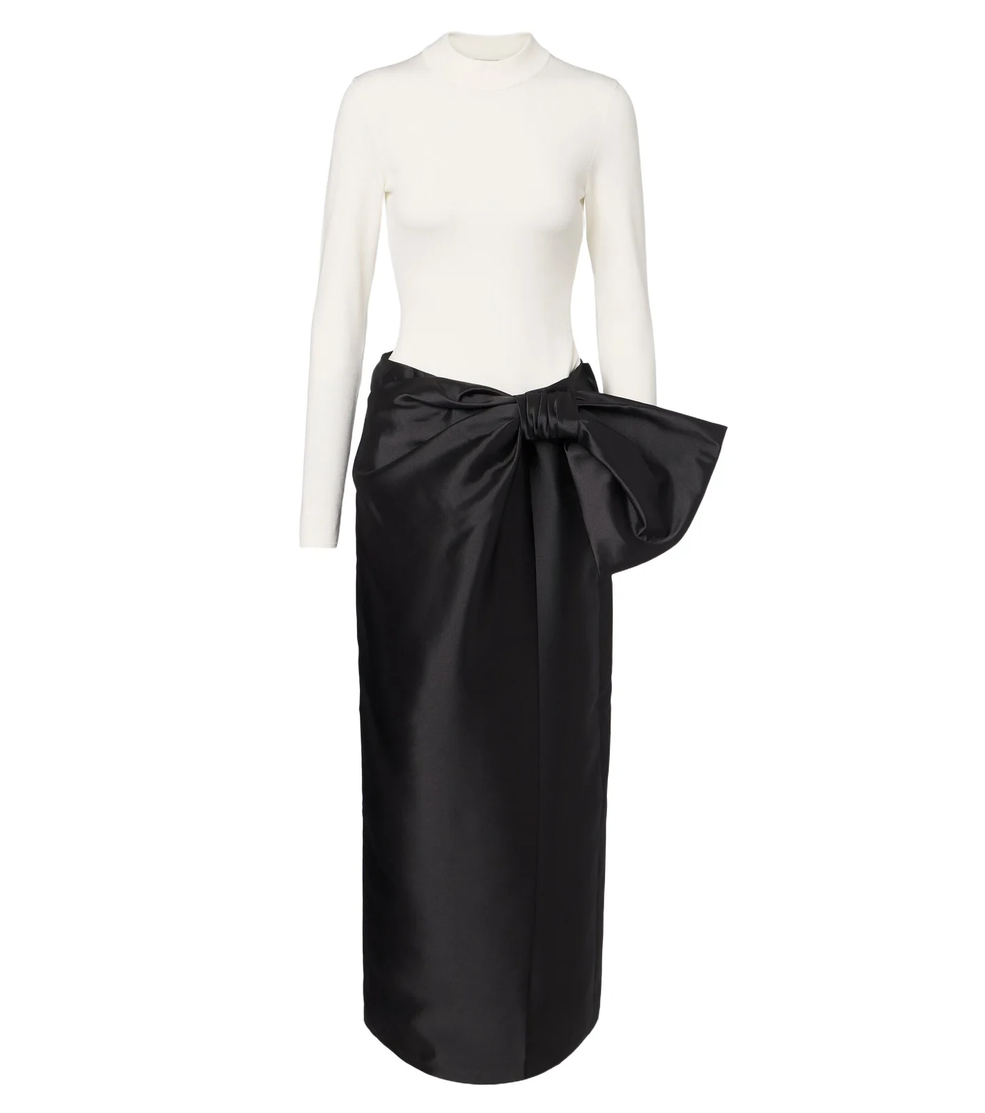 Simkhai Coralyne bow-detail knitted satin gown