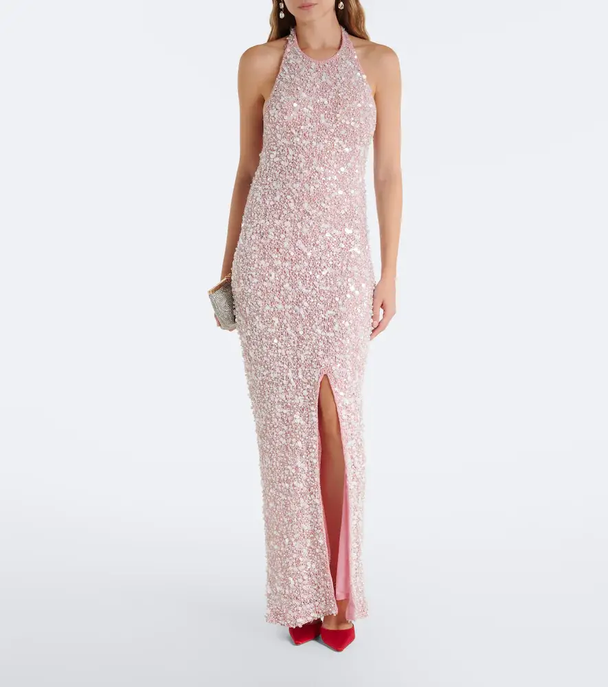 LA FUORI Là Fuori Isolde sequined halterneck gown | Thumbnail 4 LA FUORI Là Fuori Isolde sequined halterneck gown | Thumbnail 4