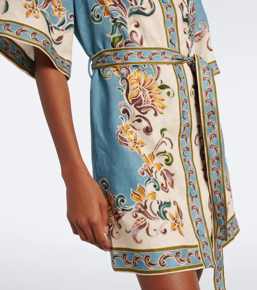 ALÉMAIS Alémais Joan belted printed linen shirt dress | Thumbnail 3 ALÉMAIS Alémais Joan belted printed linen shirt dress | Thumbnail 3