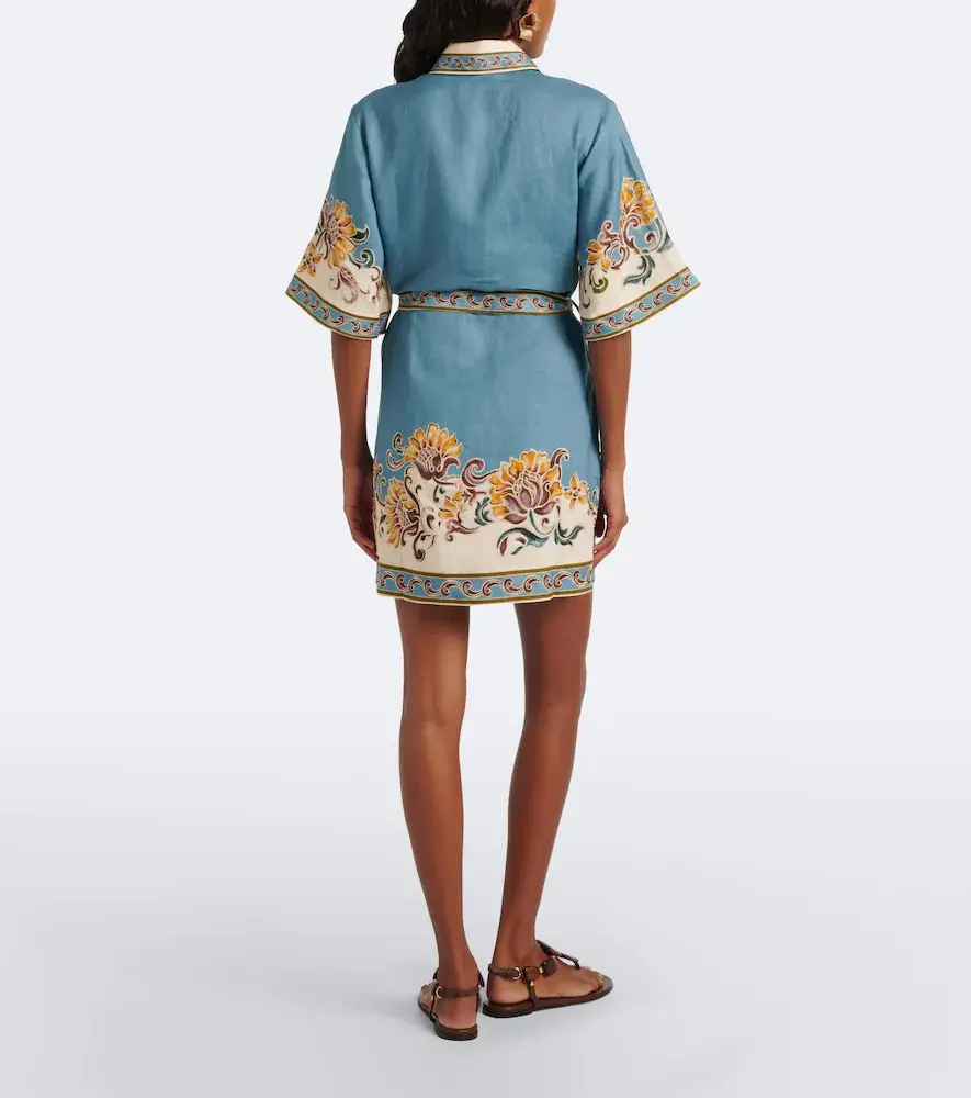 ALÉMAIS Alémais Joan belted printed linen shirt dress | Thumbnail 5 ALÉMAIS Alémais Joan belted printed linen shirt dress | Thumbnail 5