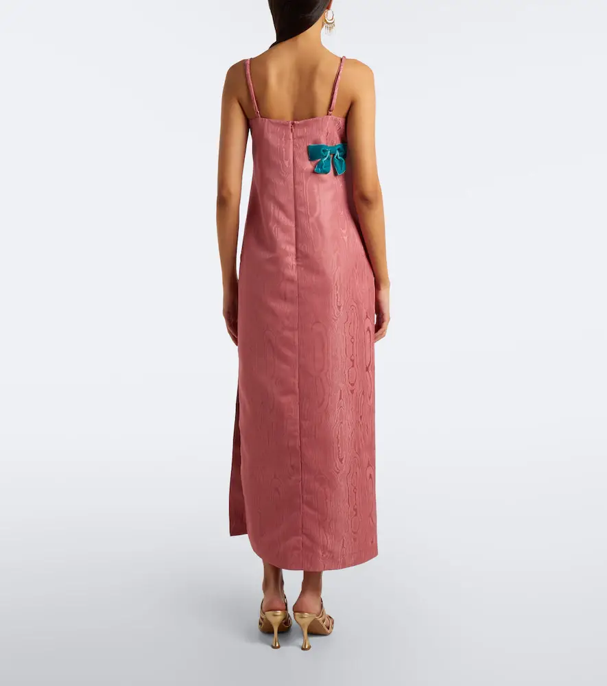 ALÉMAIS Alémais Valentina bow-detail moiré midi dress | Thumbnail 2
