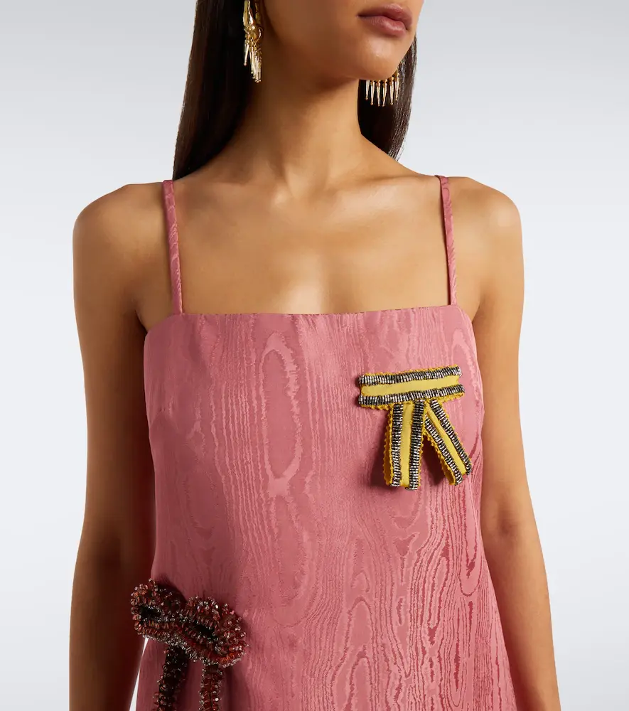 ALÉMAIS Alémais Valentina bow-detail moiré midi dress | Thumbnail 5