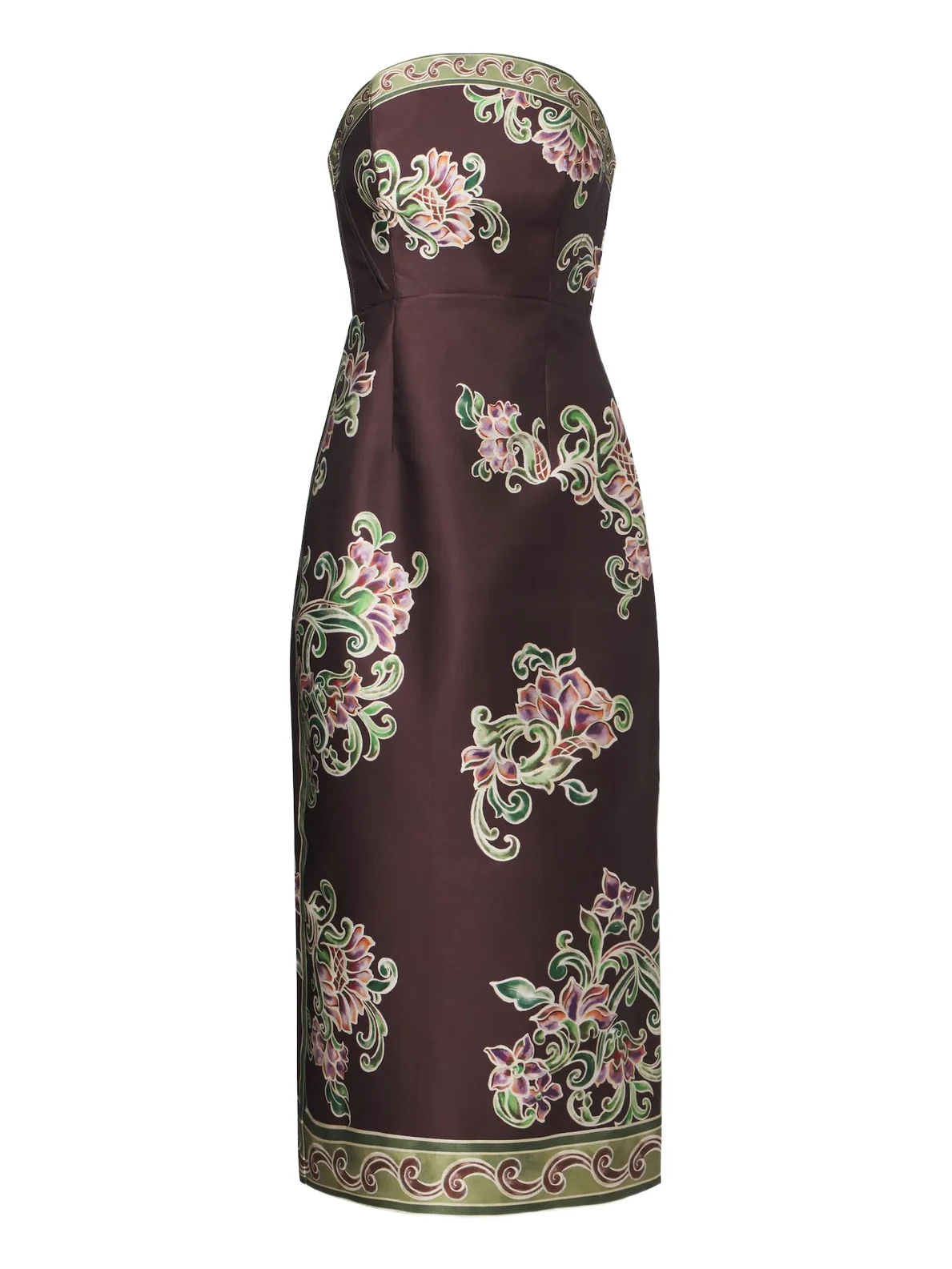ALÉMAIS Alémais Josie floral strapless bustier dress