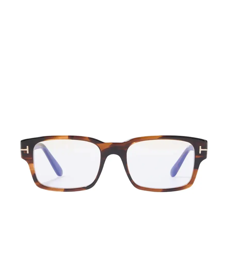 Tom Ford T rectangular glasses