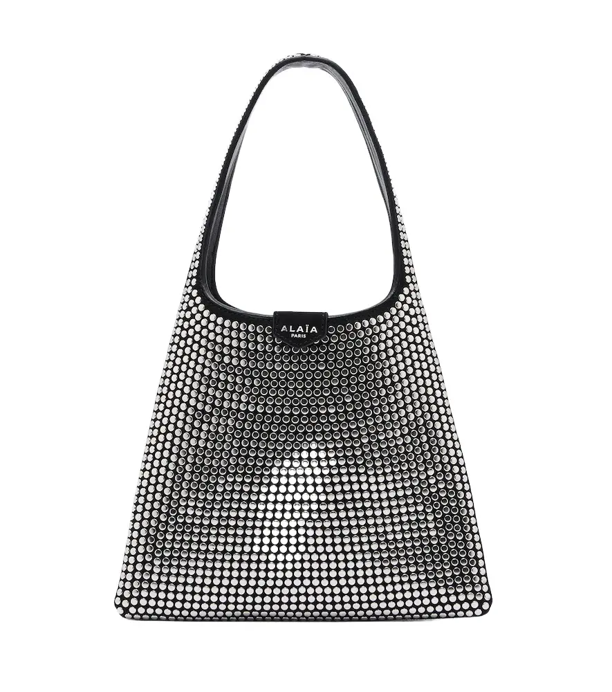 Alaïa Mini studded suede top-handle bag
