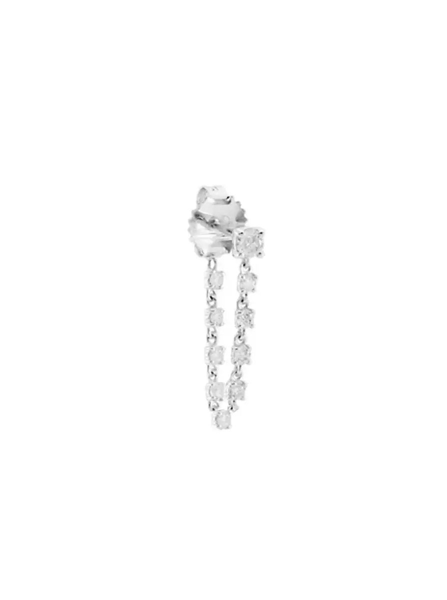 Wish Fine Jewelry 0.48ct Diamond 14K Gold Draped Chain Earrings