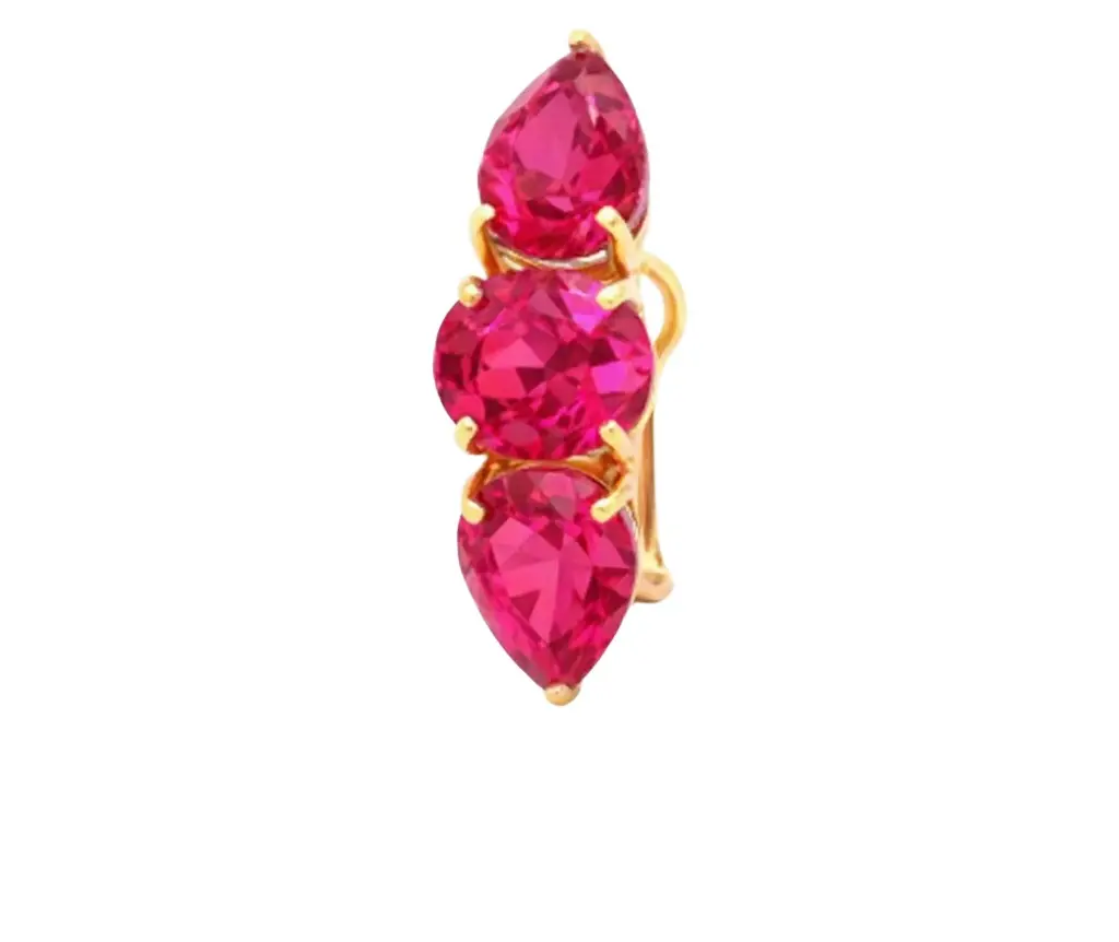 Rubel 18K Gold Three Stones Ear Cuff Rubel 18K Gold Three Stones Ear Cuff