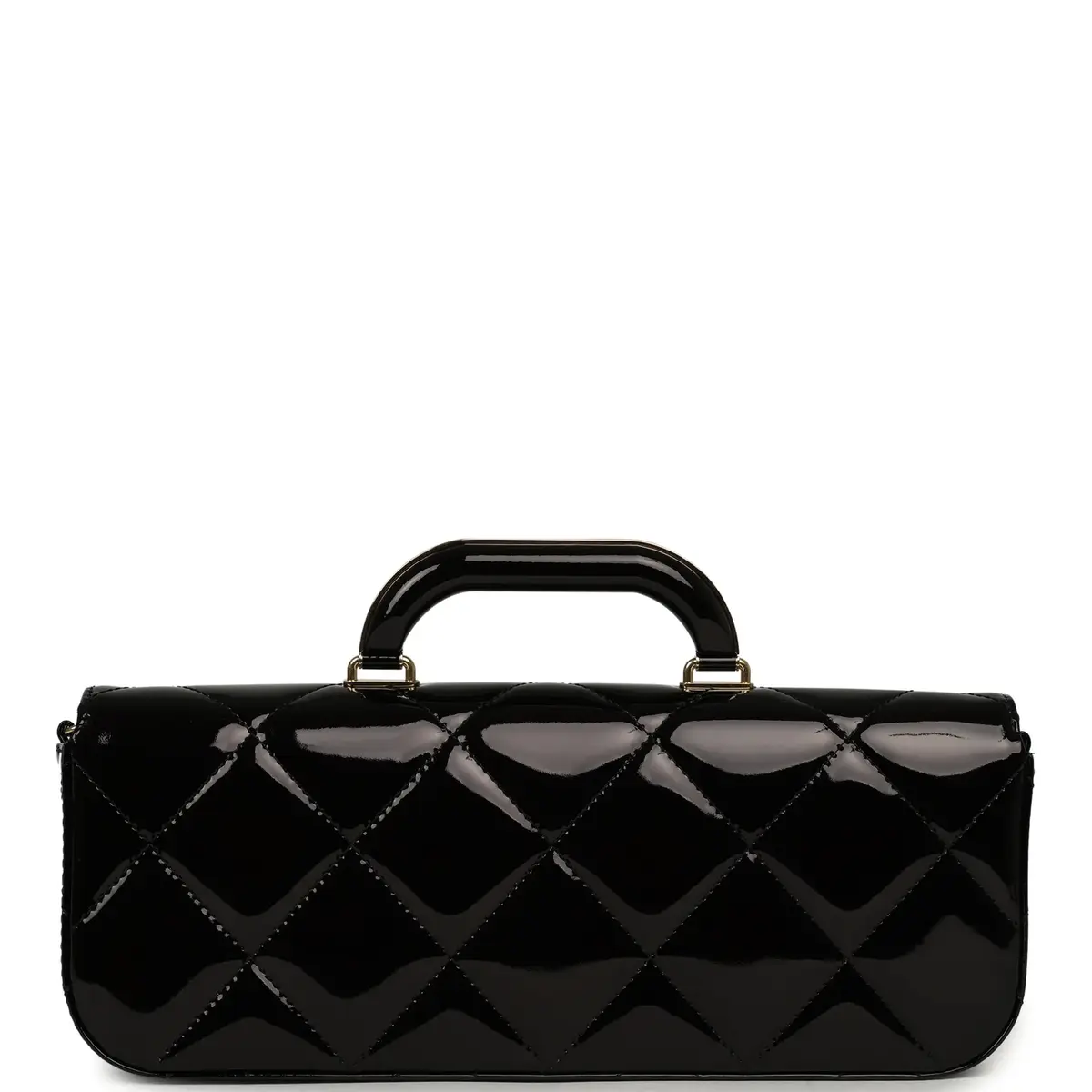 Chanel Chanel Large Top Handle Long Flap Bag with Chain Black Mirror Calfskin Gold Hardware | Thumbnail 4 Chanel Chanel Large Top Handle Long Flap Bag with Chain Black Mirror Calfskin Gold Hardware | Thumbnail 4