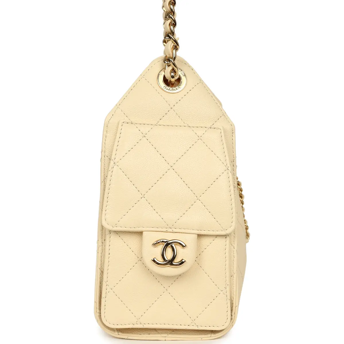 Chanel Chanel Mini 25 Hobo Bag Ecru Caviar Gold Hardware | Thumbnail 3 Chanel Chanel Mini 25 Hobo Bag Ecru Caviar Gold Hardware | Thumbnail 3