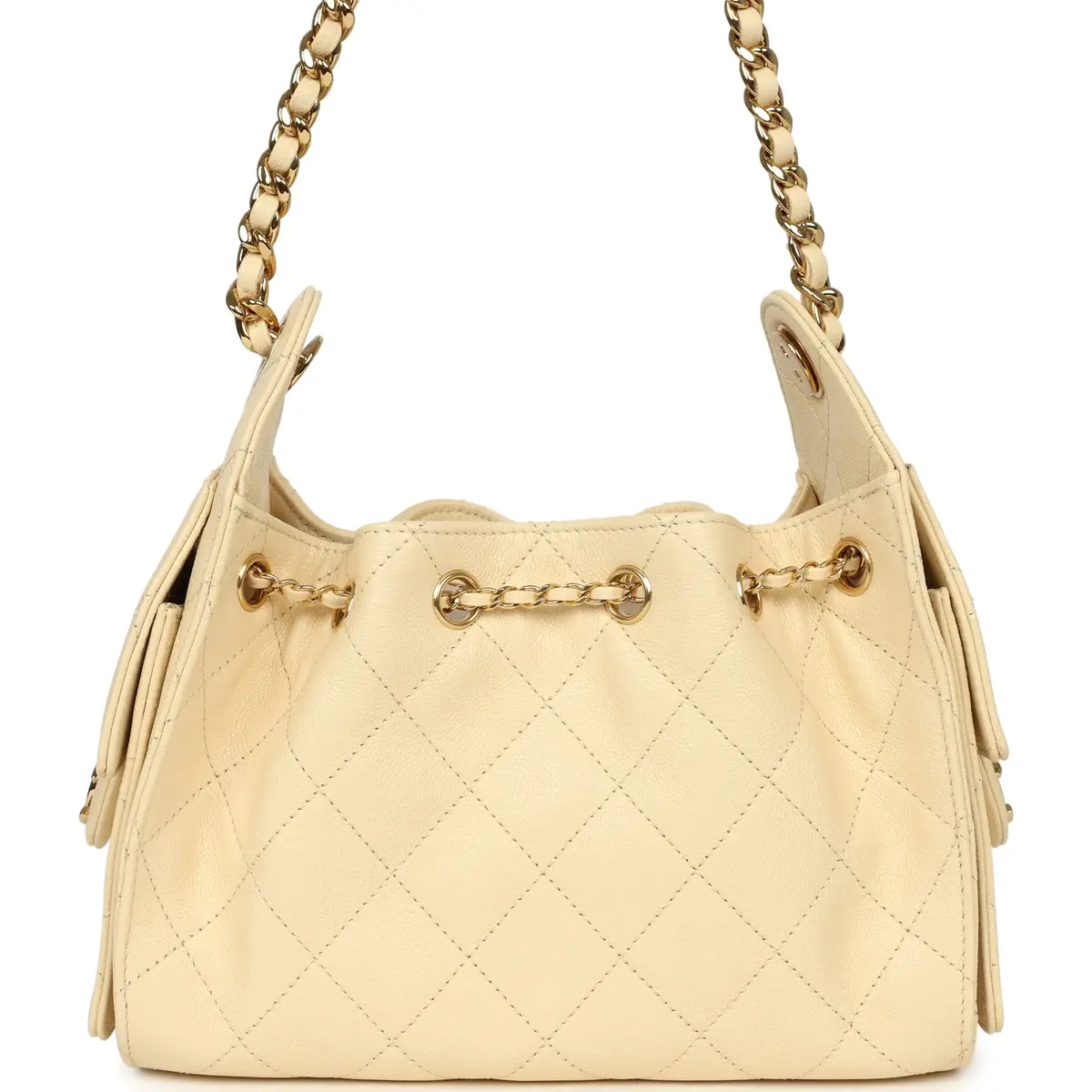 Chanel Chanel Mini 25 Hobo Bag Ecru Caviar Gold Hardware | Thumbnail 4 Chanel Chanel Mini 25 Hobo Bag Ecru Caviar Gold Hardware | Thumbnail 4