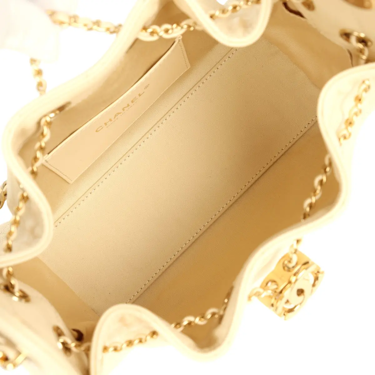 Chanel Chanel Mini 25 Hobo Bag Ecru Caviar Gold Hardware | Thumbnail 8 Chanel Chanel Mini 25 Hobo Bag Ecru Caviar Gold Hardware | Thumbnail 8