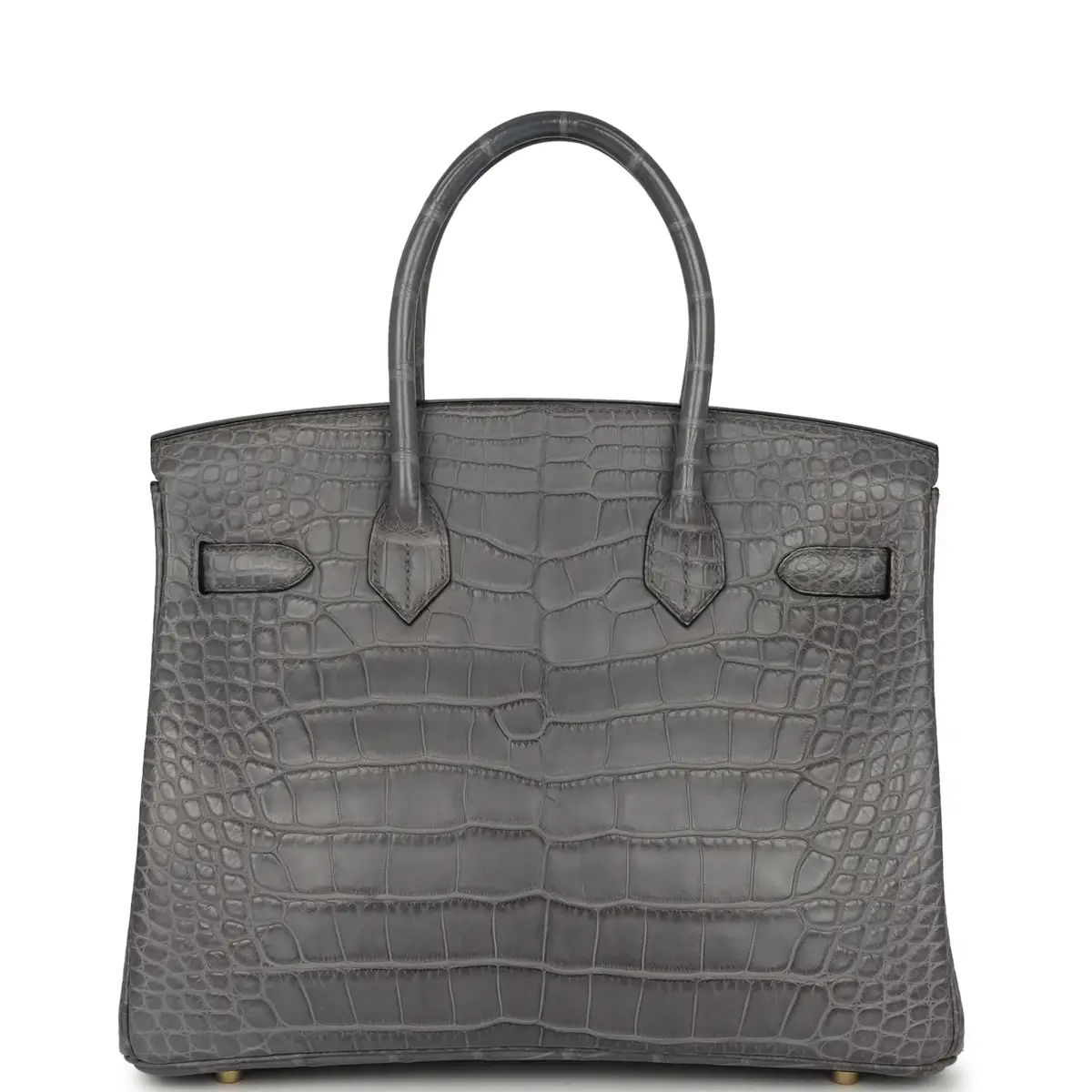 HERMÈS Hermes Birkin 30 Gris Paris Matte Alligator Gold Hardware | Thumbnail 4