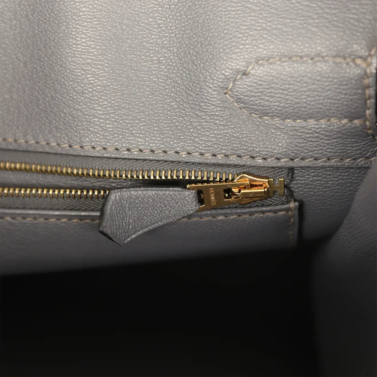HERMÈS Hermes Birkin 30 Gris Paris Matte Alligator Gold Hardware | Thumbnail 9