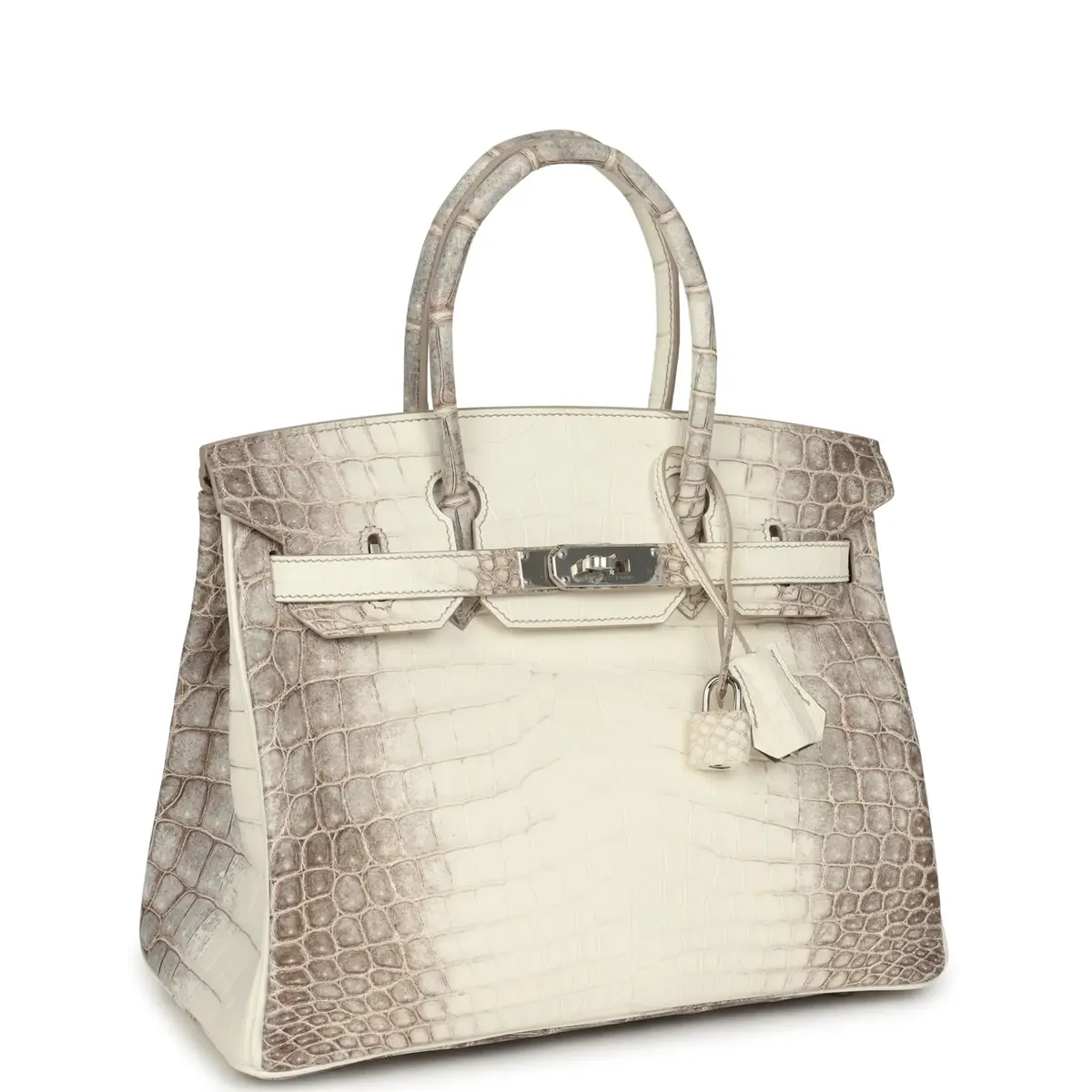 HERMÈS Hermes Birkin 30 Himalaya Niloticus Crocodile Palladium Hardware | Thumbnail 2