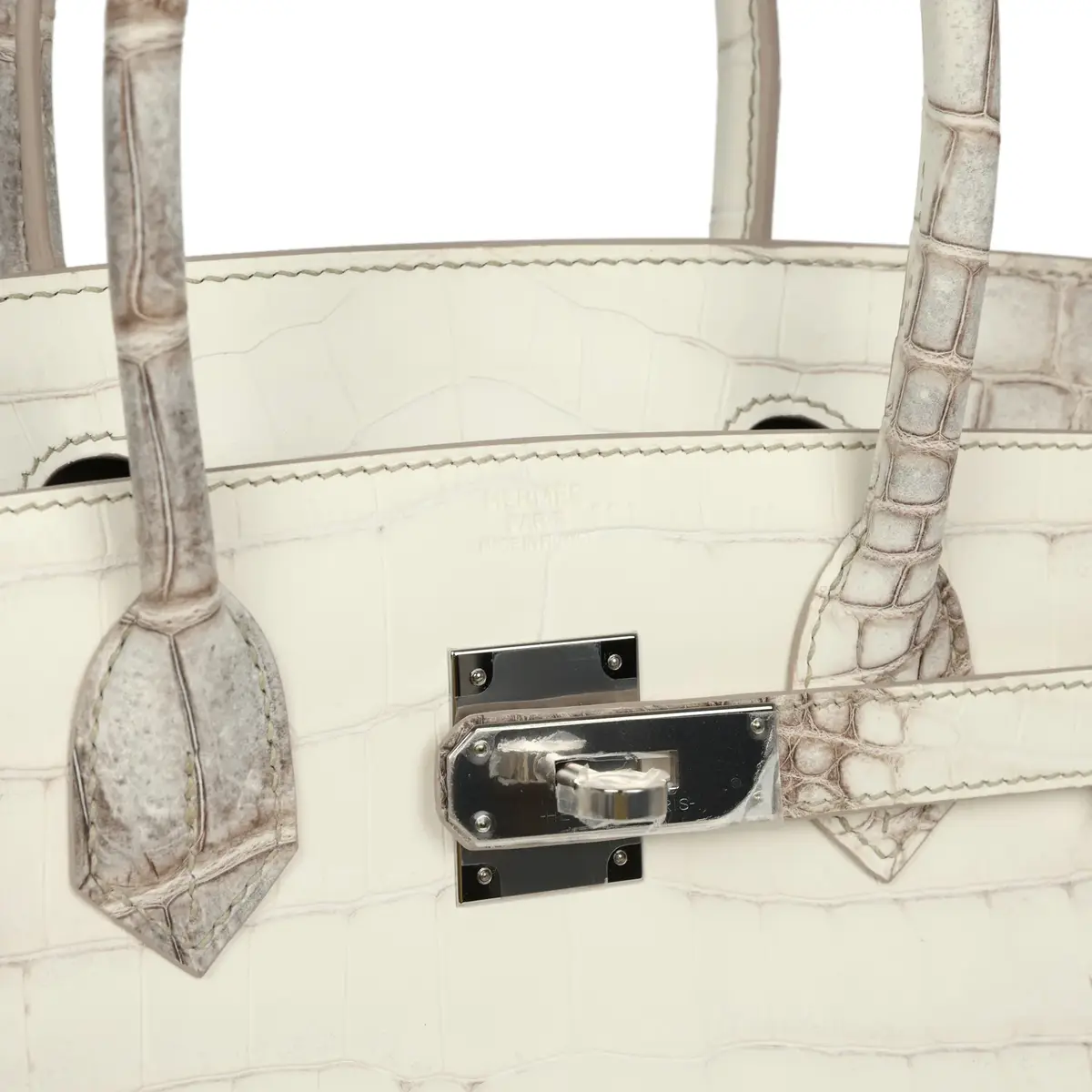 HERMÈS Hermes Birkin 30 Himalaya Niloticus Crocodile Palladium Hardware | Thumbnail 7
