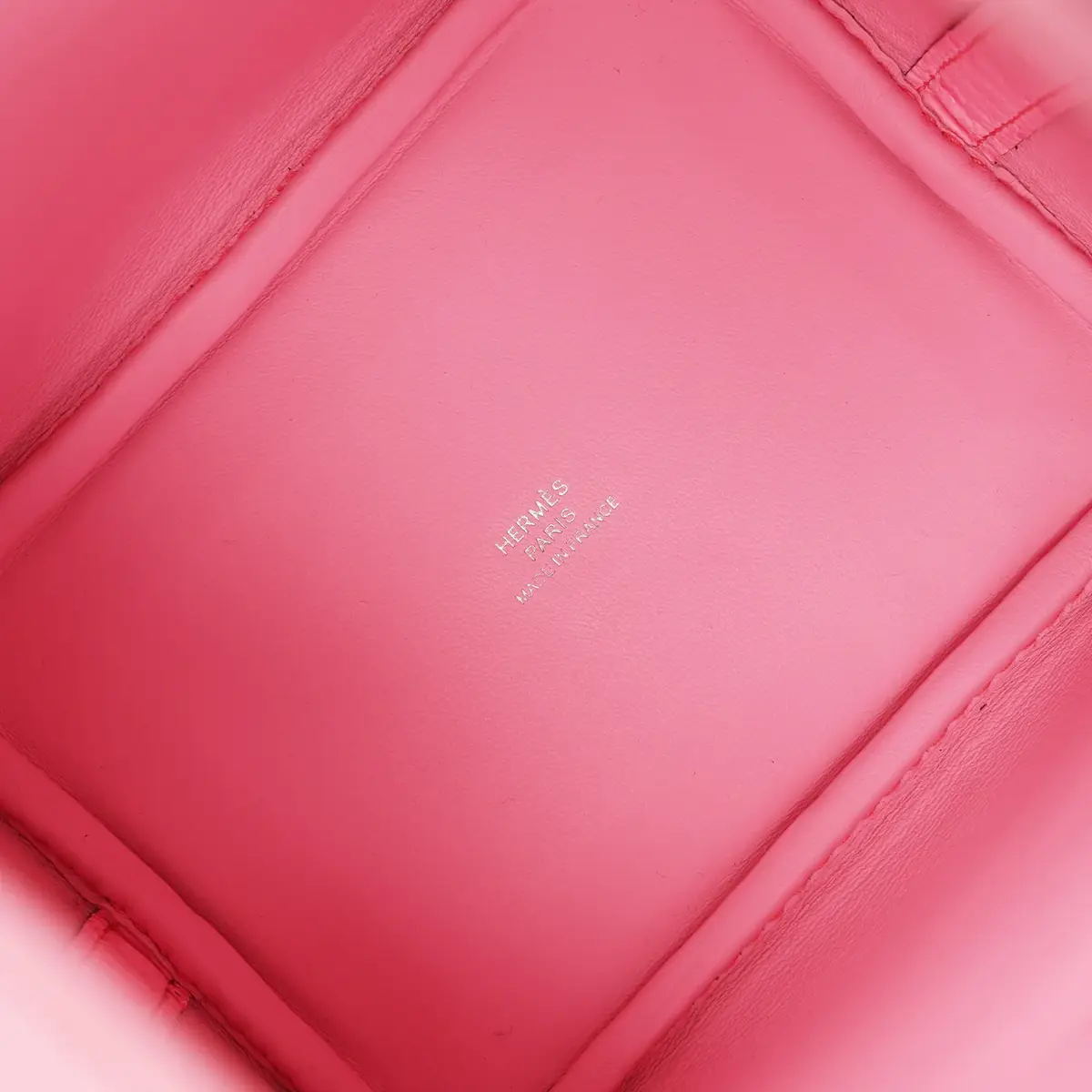 HERMÈS Hermes Micro Picotin Lock 14 Bubblegum Ostrich Boreal Palladium Hardware | Thumbnail 7 HERMÈS Hermes Micro Picotin Lock 14 Bubblegum Ostrich Boreal Palladium Hardware | Thumbnail 7