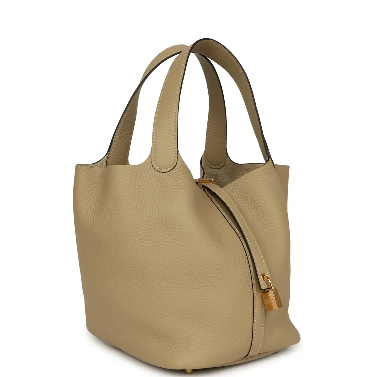 HERMÈS Hermes Picotin Lock 22 Trench Clemence Gold Hardware | Thumbnail 2 HERMÈS Hermes Picotin Lock 22 Trench Clemence Gold Hardware | Thumbnail 2