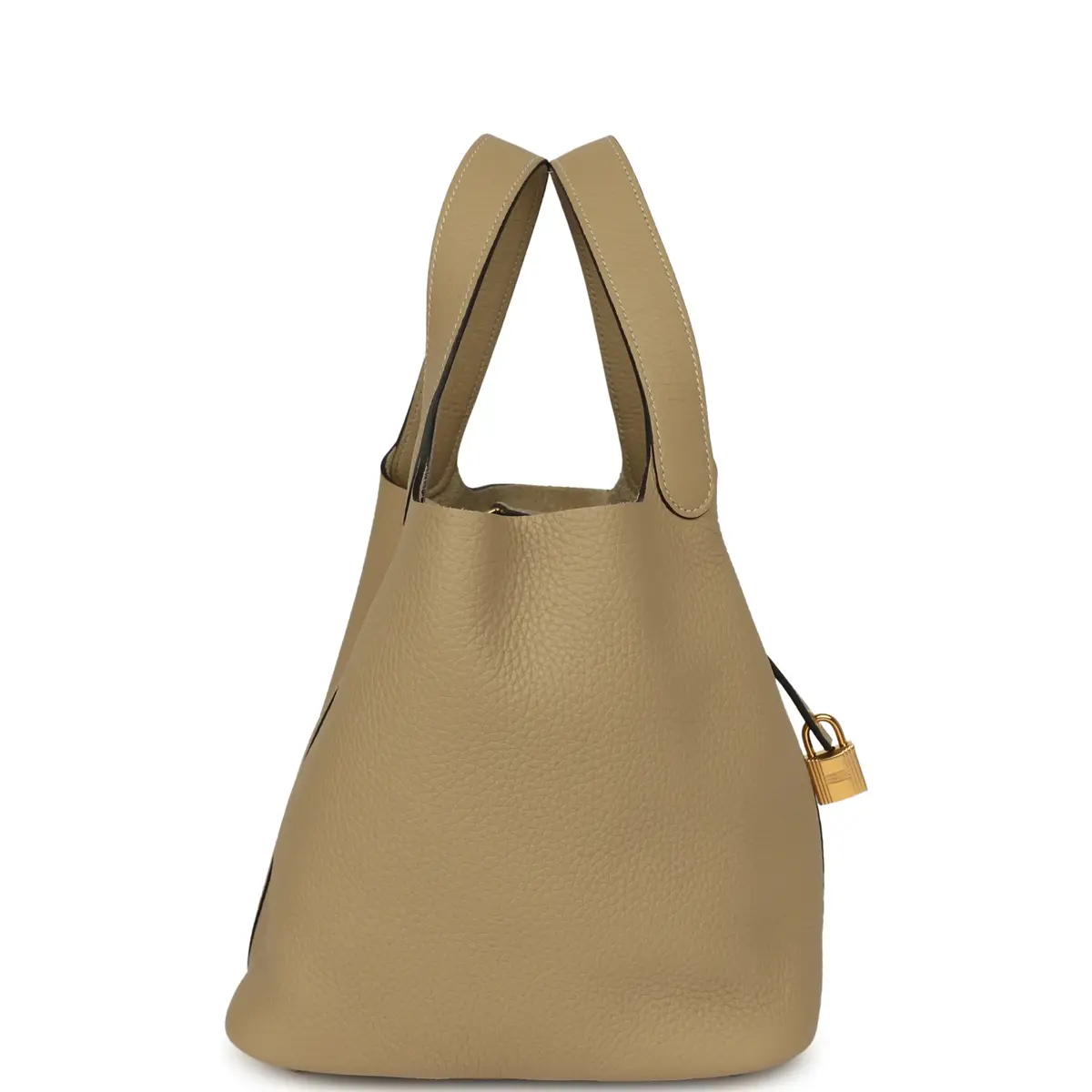 HERMÈS Hermes Picotin Lock 22 Trench Clemence Gold Hardware | Thumbnail 3 HERMÈS Hermes Picotin Lock 22 Trench Clemence Gold Hardware | Thumbnail 3