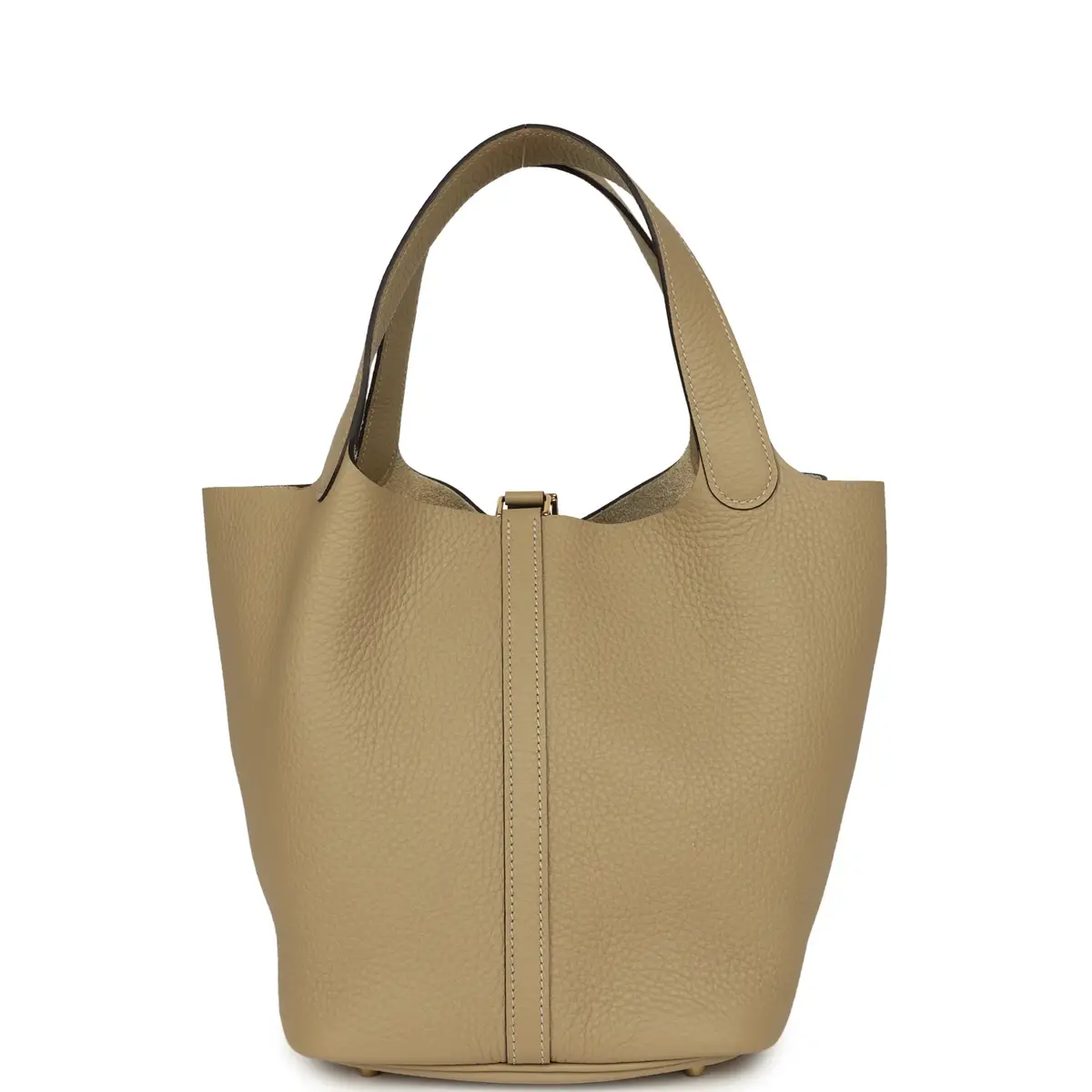 HERMÈS Hermes Picotin Lock 22 Trench Clemence Gold Hardware | Thumbnail 4 HERMÈS Hermes Picotin Lock 22 Trench Clemence Gold Hardware | Thumbnail 4