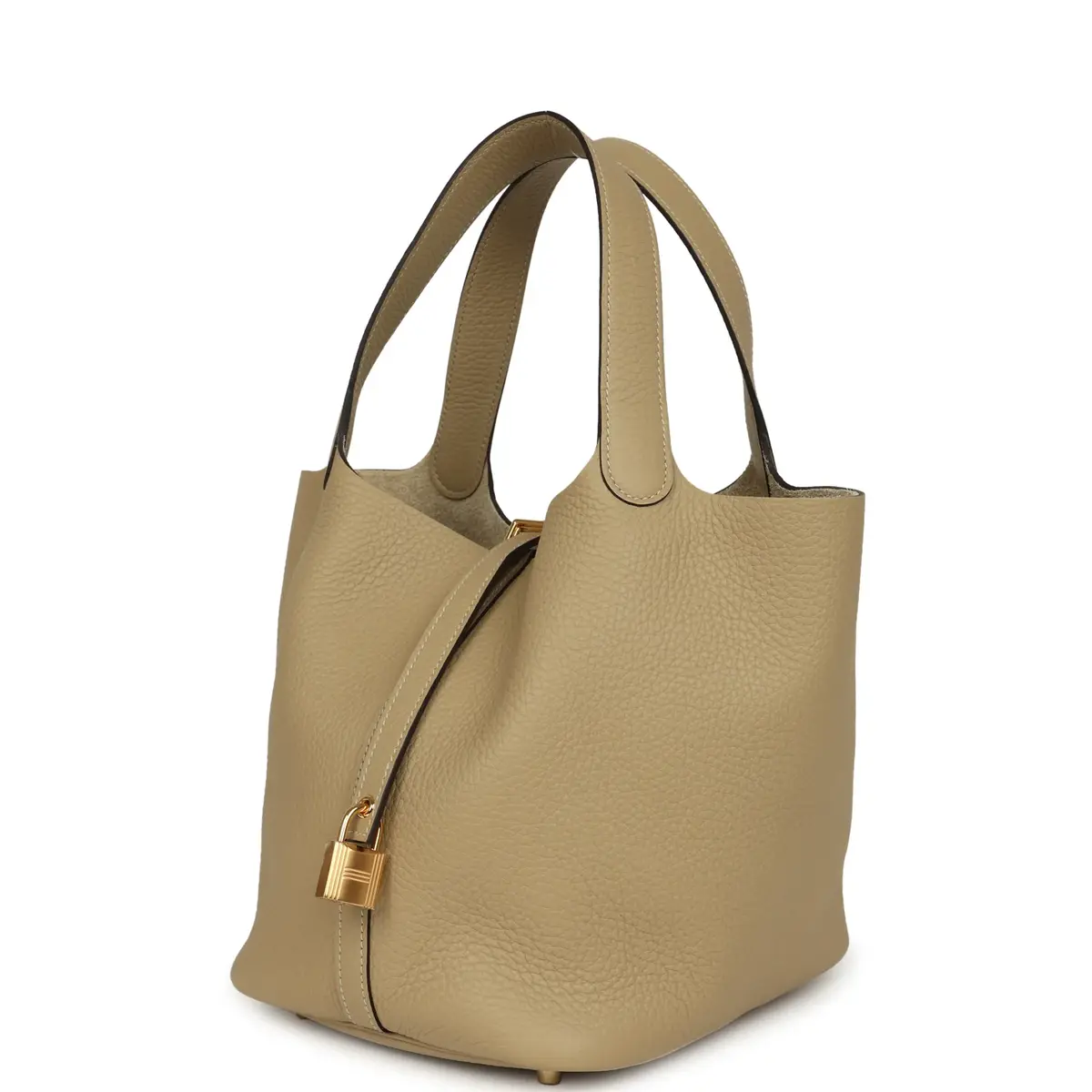 HERMÈS Hermes Picotin Lock 22 Trench Clemence Gold Hardware | Thumbnail 5 HERMÈS Hermes Picotin Lock 22 Trench Clemence Gold Hardware | Thumbnail 5