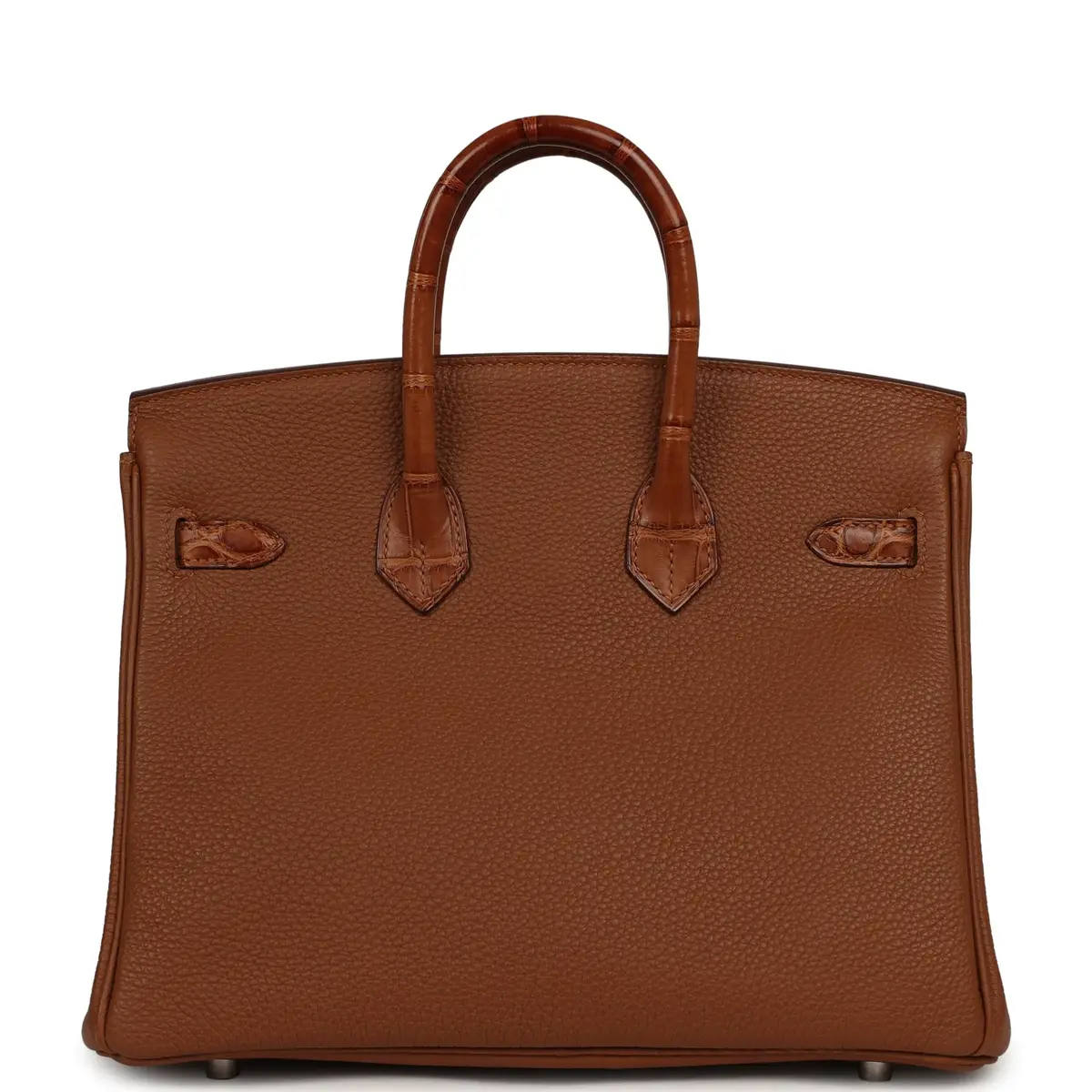 HERMÈS Pre-owned Hermes Birkin 25 Gold Togo, Matte Alligator Touch Palladium Hardware | Thumbnail 4