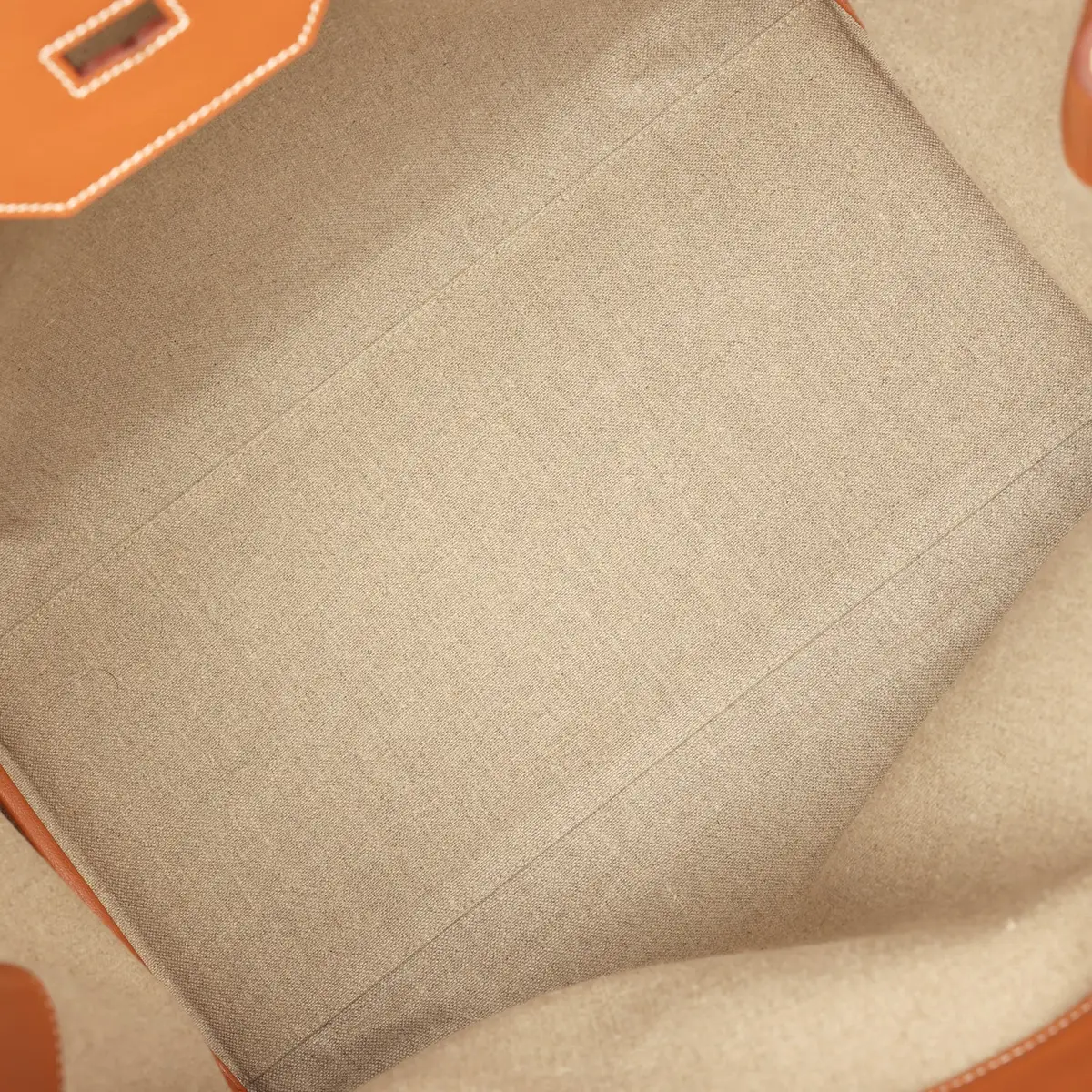 HERMÈS Pre-owned Hermes Birkin HAC 50 Gold Evercolor, Toile De Camp Palladium Hardware | Thumbnail 8