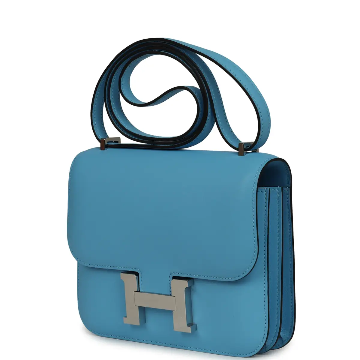 HERMÈS Pre-owned Hermes Constance 18 Celeste Swift Palladium Hardware | Thumbnail 5 HERMÈS Pre-owned Hermes Constance 18 Celeste Swift Palladium Hardware | Thumbnail 5