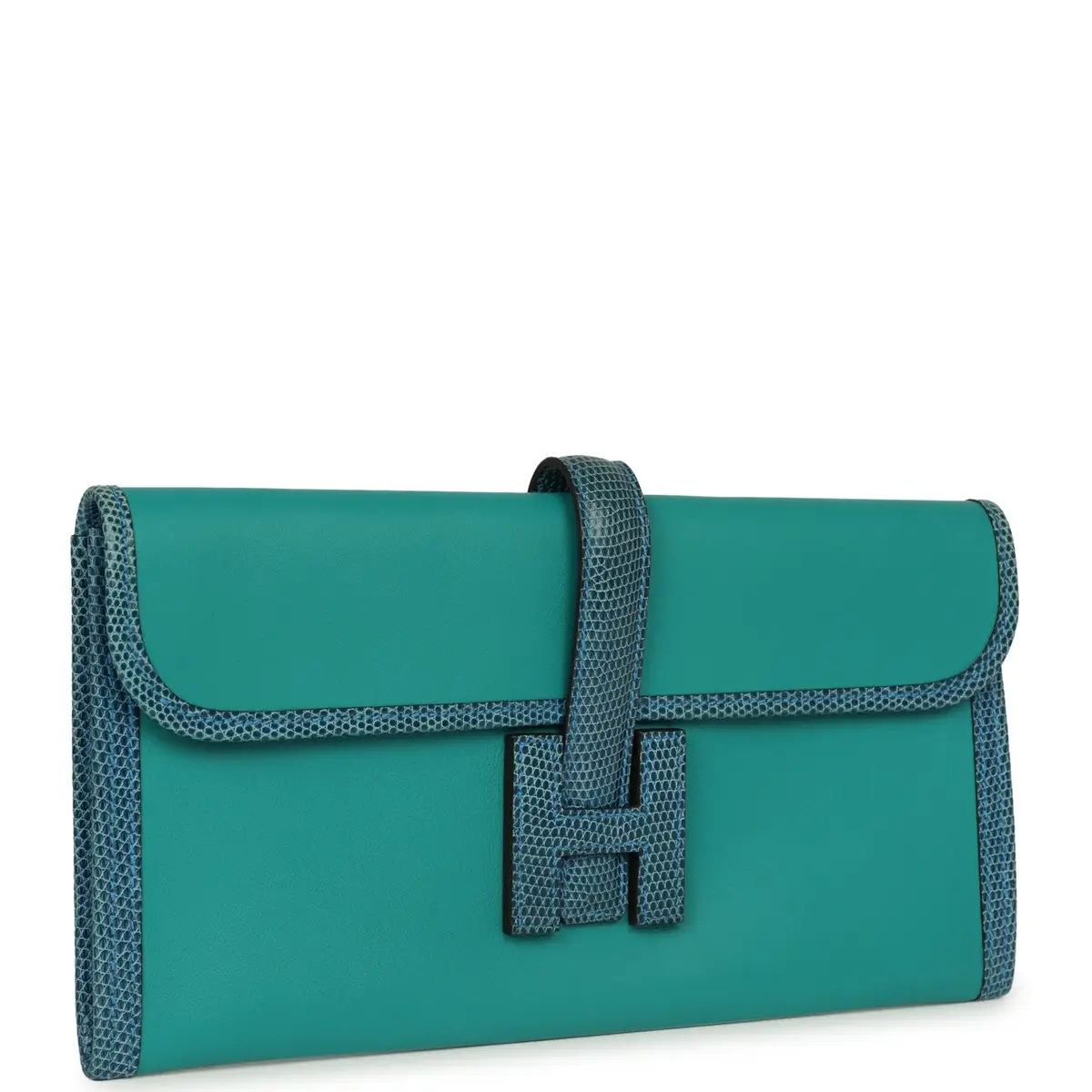 HERMÈS Pre-owned Hermes Jige Elan 29 Bleu Paon Swift, Mykonos Varanus Niloticus Lizard Touch | Thumbnail 2 HERMÈS Pre-owned Hermes Jige Elan 29 Bleu Paon Swift, Mykonos Varanus Niloticus Lizard Touch | Thumbnail 2