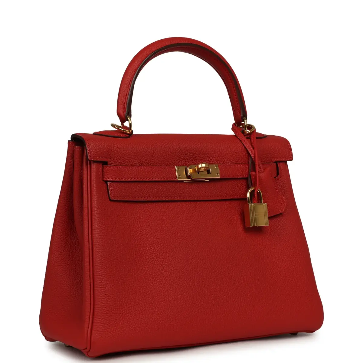 HERMÈS Pre-owned Hermes Kelly Retourne 25 Vermillion Togo Gold Hardware | Thumbnail 2