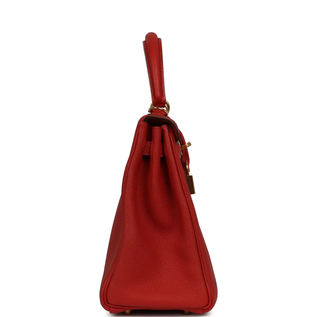 HERMÈS Pre-owned Hermes Kelly Retourne 25 Vermillion Togo Gold Hardware | Thumbnail 3