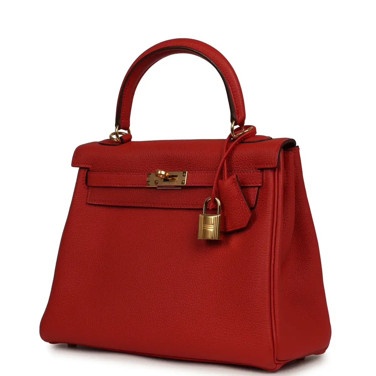 HERMÈS Pre-owned Hermes Kelly Retourne 25 Vermillion Togo Gold Hardware | Thumbnail 5