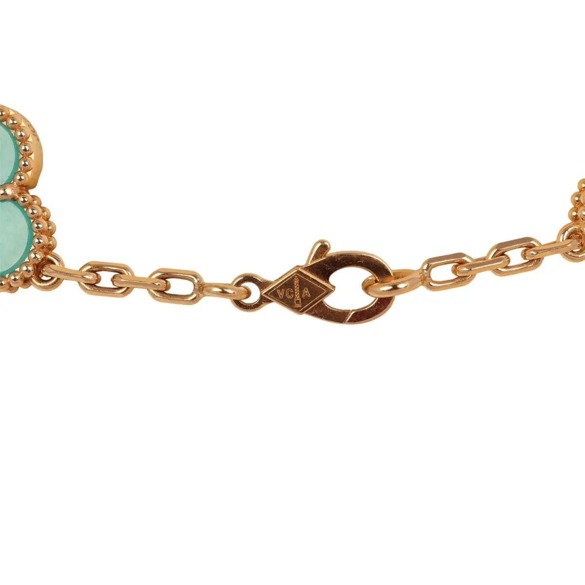 Van Cleef & Arpels Van Cleef & Arpels Vintage Alhambra 20 Motif Long Necklace Amazonite 18K Yellow Gold | Thumbnail 5