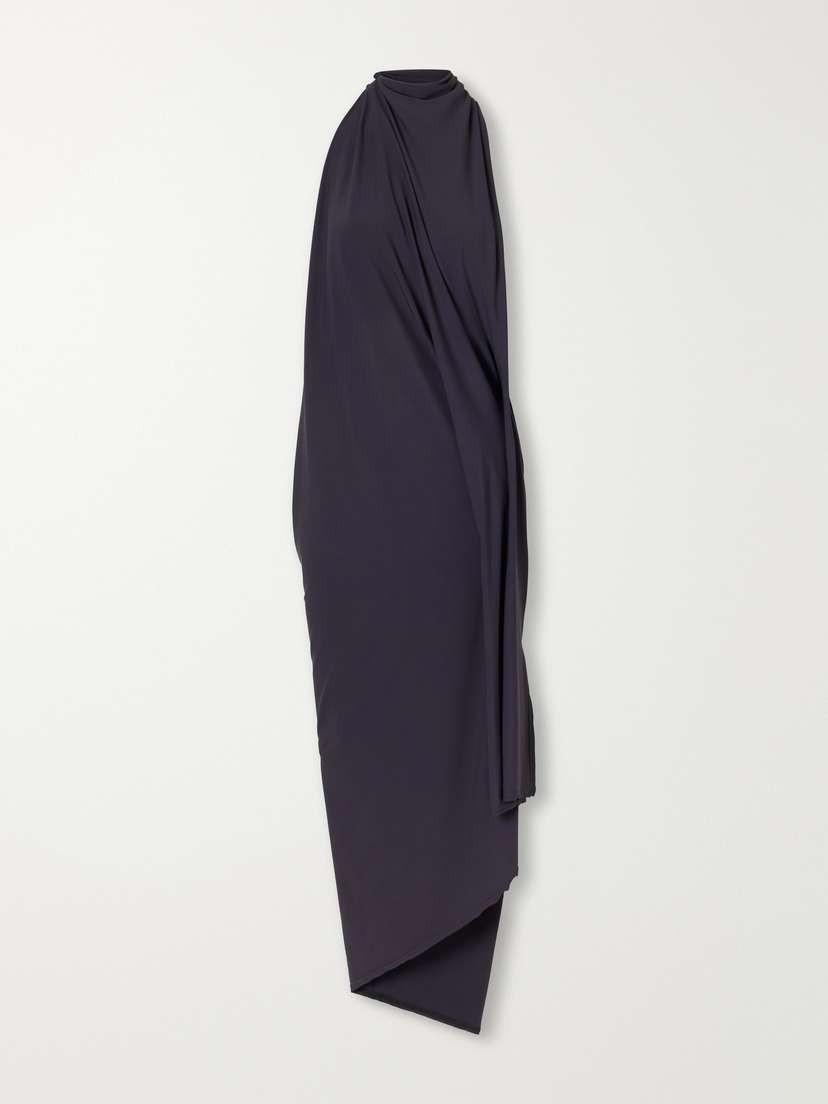AARON ESH Asymmetric Draped Jersey Maxi Dress