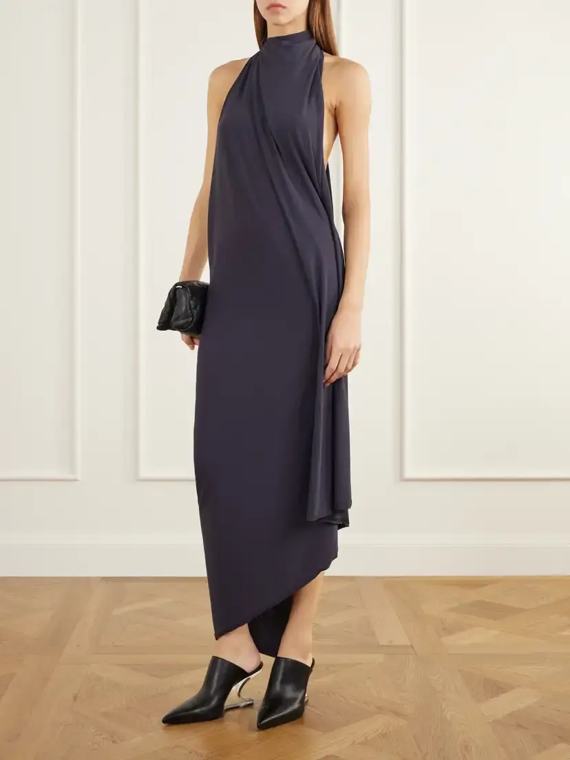 AARON ESH Asymmetric Draped Jersey Maxi Dress | Thumbnail 2 AARON ESH Asymmetric Draped Jersey Maxi Dress | Thumbnail 2
