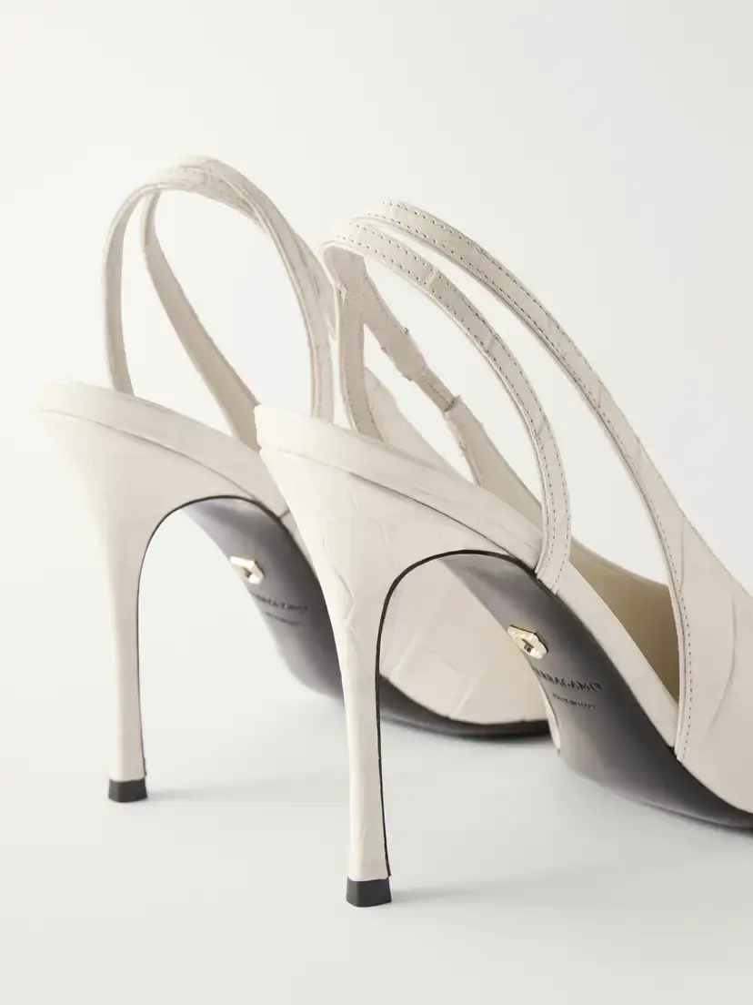 Ferragamo Cressy 95 Croc-effect Patent-leather Slingback Pumps | Thumbnail 5 Ferragamo Cressy 95 Croc-effect Patent-leather Slingback Pumps | Thumbnail 5