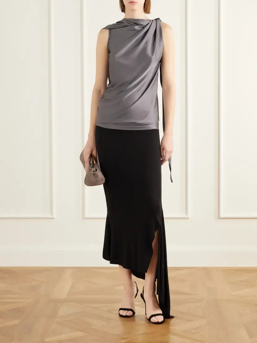AARON ESH Knotted Silk-satin Tank | Thumbnail 2 AARON ESH Knotted Silk-satin Tank | Thumbnail 2