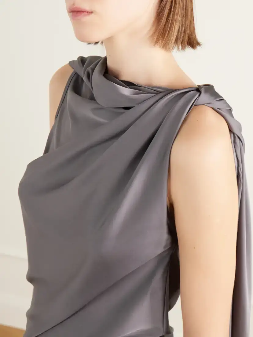 AARON ESH Knotted Silk-satin Tank | Thumbnail 5 AARON ESH Knotted Silk-satin Tank | Thumbnail 5