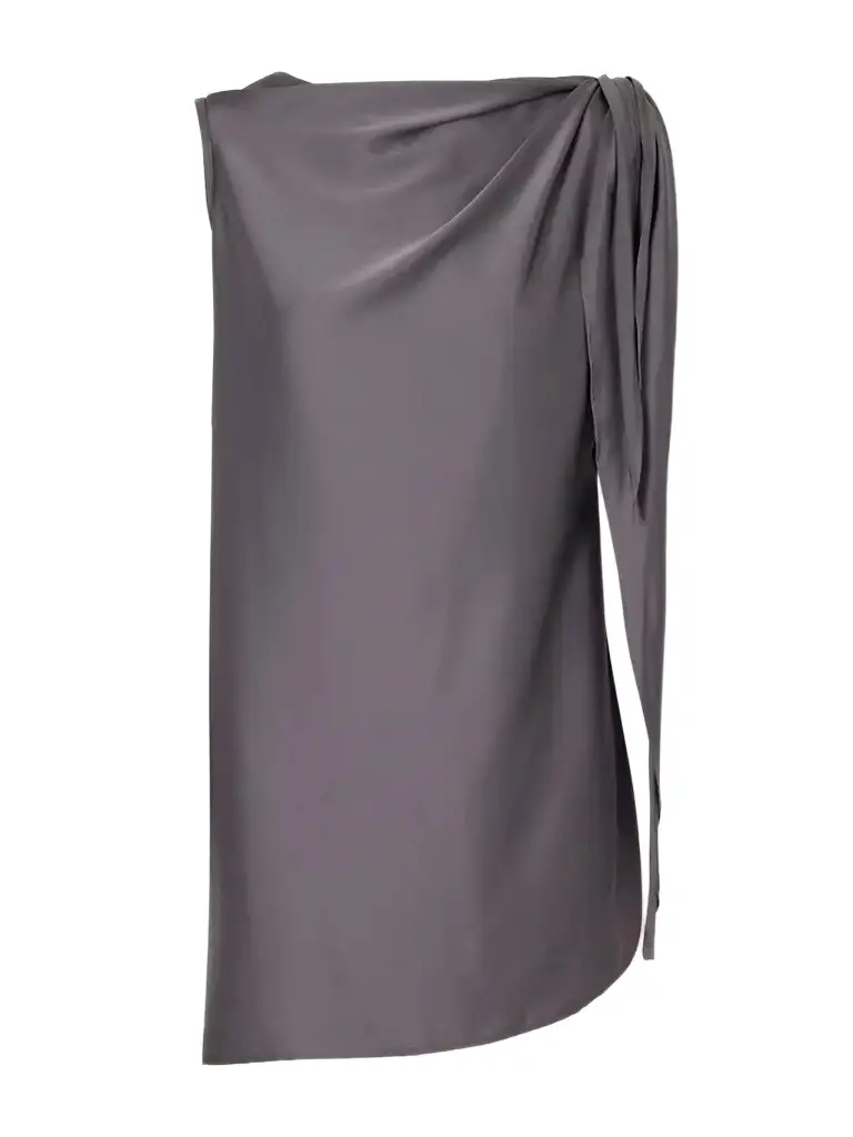 Knotted Silk-satin Tank Knotted Silk-satin Tank