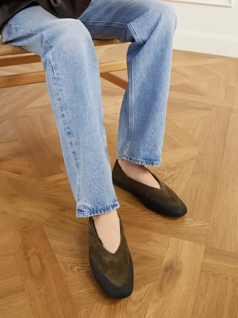 Le Monde Béryl Apres Ski Rubber-trimmed Suede Ballet Flats | Thumbnail 2 Le Monde Béryl Apres Ski Rubber-trimmed Suede Ballet Flats | Thumbnail 2