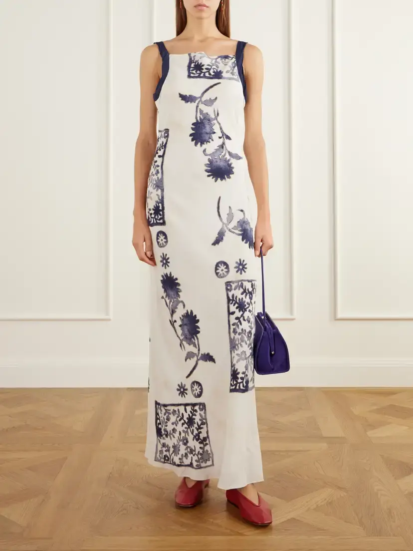 SIR. Phillipa Twist-detailed Floral-print Satin Maxi Dress | Thumbnail 2 SIR. Phillipa Twist-detailed Floral-print Satin Maxi Dress | Thumbnail 2