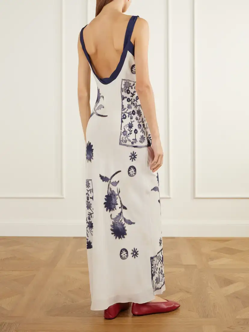 SIR. Phillipa Twist-detailed Floral-print Satin Maxi Dress | Thumbnail 3 SIR. Phillipa Twist-detailed Floral-print Satin Maxi Dress | Thumbnail 3