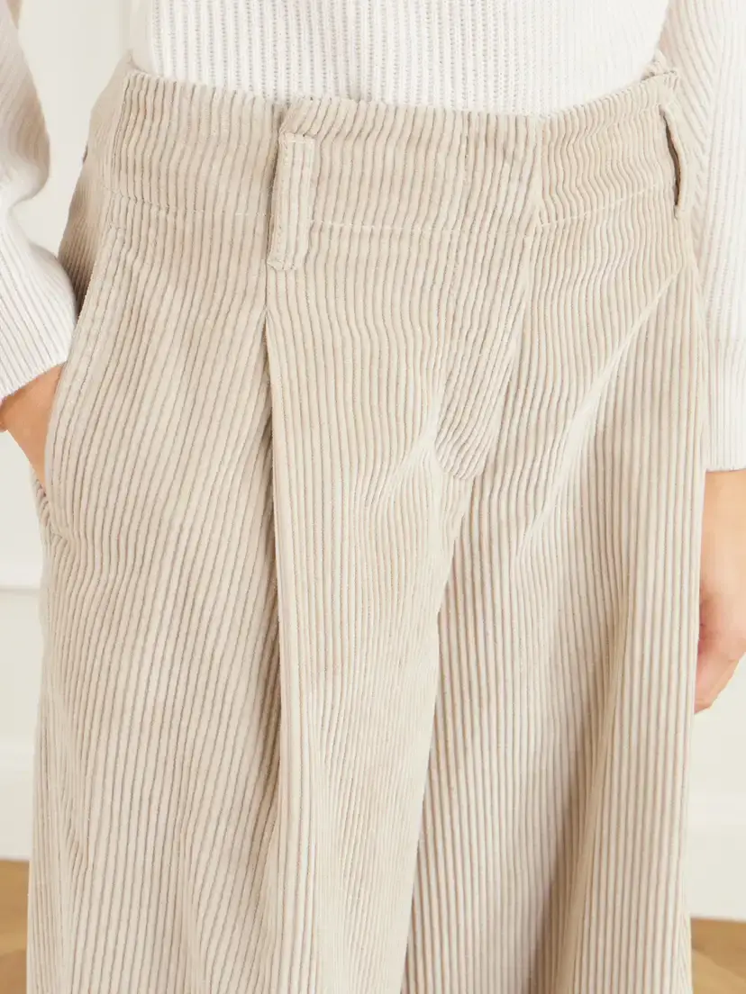 Brunello Cucinelli Cotton-corduroy High-rise Wide-leg Pants | Thumbnail 5 Brunello Cucinelli Cotton-corduroy High-rise Wide-leg Pants | Thumbnail 5