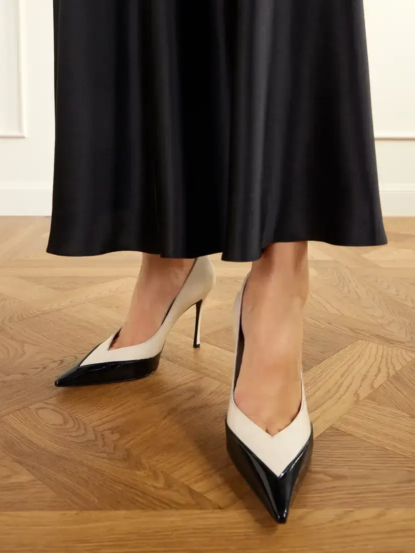Ferragamo Yasmin 95 Two-tone Patent-leather Pumps | Thumbnail 2 Ferragamo Yasmin 95 Two-tone Patent-leather Pumps | Thumbnail 2