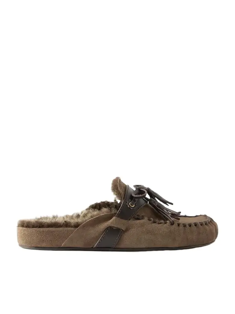 Isabel Marant Malvin Tasseled Leather-trimmed Suede Loafers