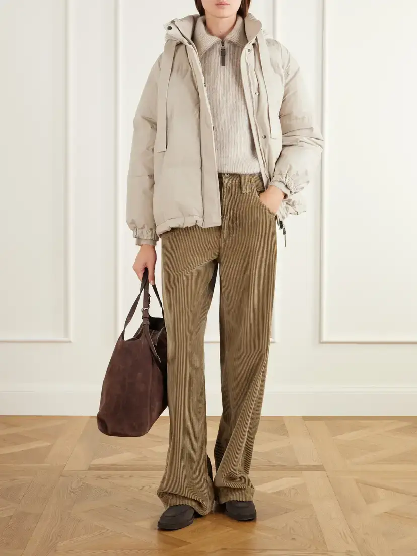 Brunello Cucinelli Hooded Quilted Padded Cashmere-trimmed Cotton-blend Shell Jacket | Thumbnail 2