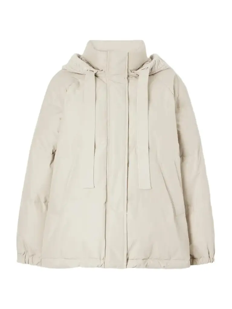 Hooded Quilted Padded Cashmere-trimmed Cotton-blend Shell Jacket Hooded Quilted Padded Cashmere-trimmed Cotton-blend Shell Jacket