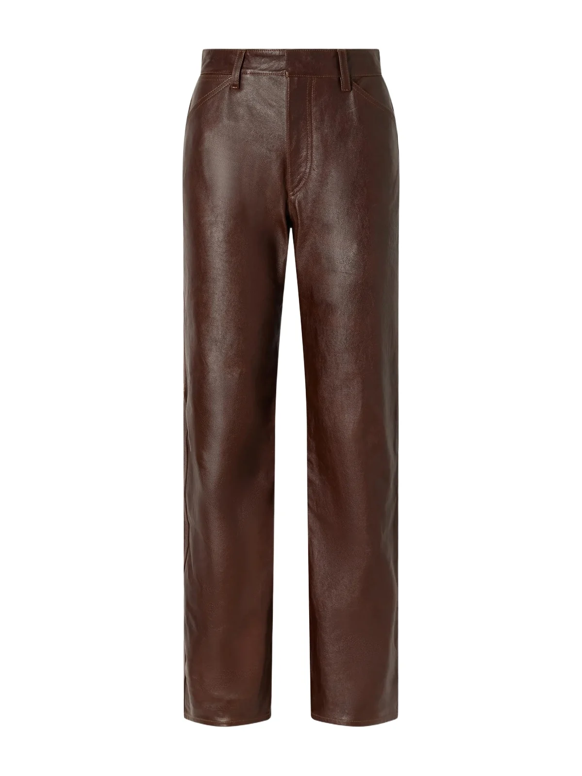 Textured-leather Straight-leg Pants Textured-leather Straight-leg Pants