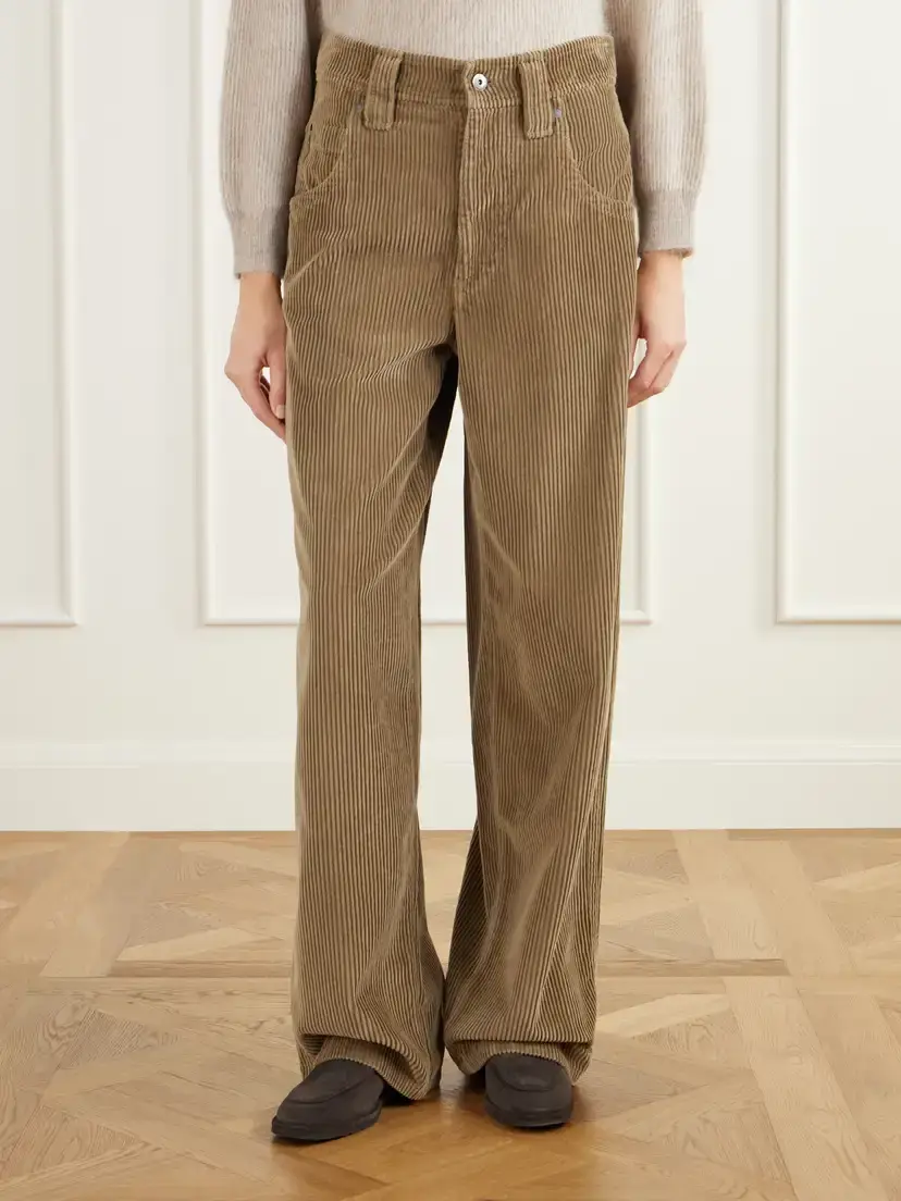 Brunello Cucinelli Cotton-corduroy Wide-leg Pants | Thumbnail 3 Brunello Cucinelli Cotton-corduroy Wide-leg Pants | Thumbnail 3